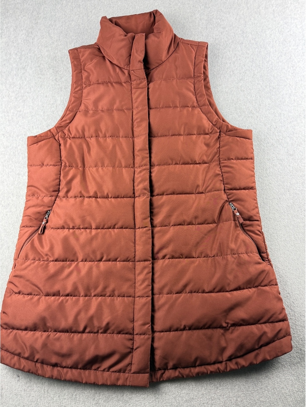 Aventura Women's Rust Recycled Polyester long length Puffer Vest Size L